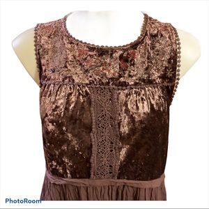 Knox Rose purple crushed Velvet BoHo style shirt